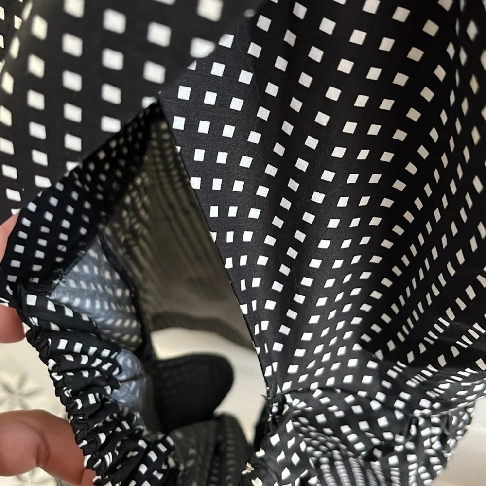 kate spade Black and White Polka Dot Sleeveless Fit-and-Flare Dress